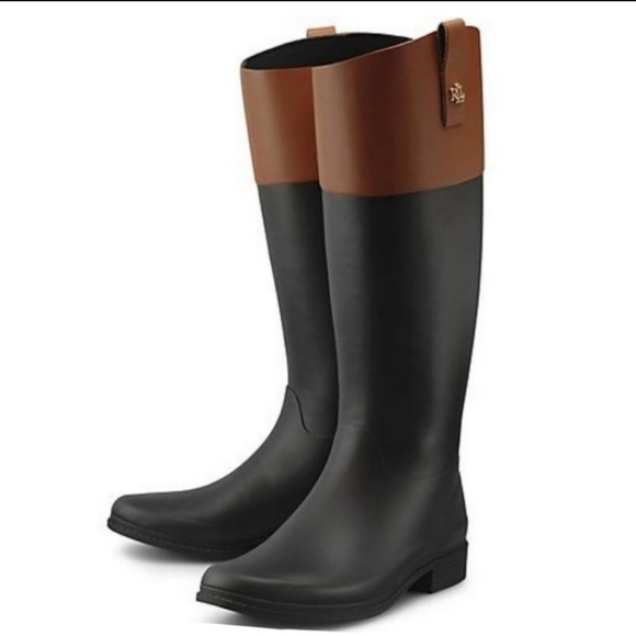 Lauren Ralph Lauren Shoes - NWOT Size 7 Ralph Lauren Rain Boots Brown and Black
